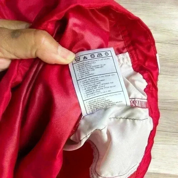 Vtg 90’s Nike Men’s Red Hooded Anorak 1/2 Zip Pullover Windbreaker Jacket Sz XL - Picture 16 of 16